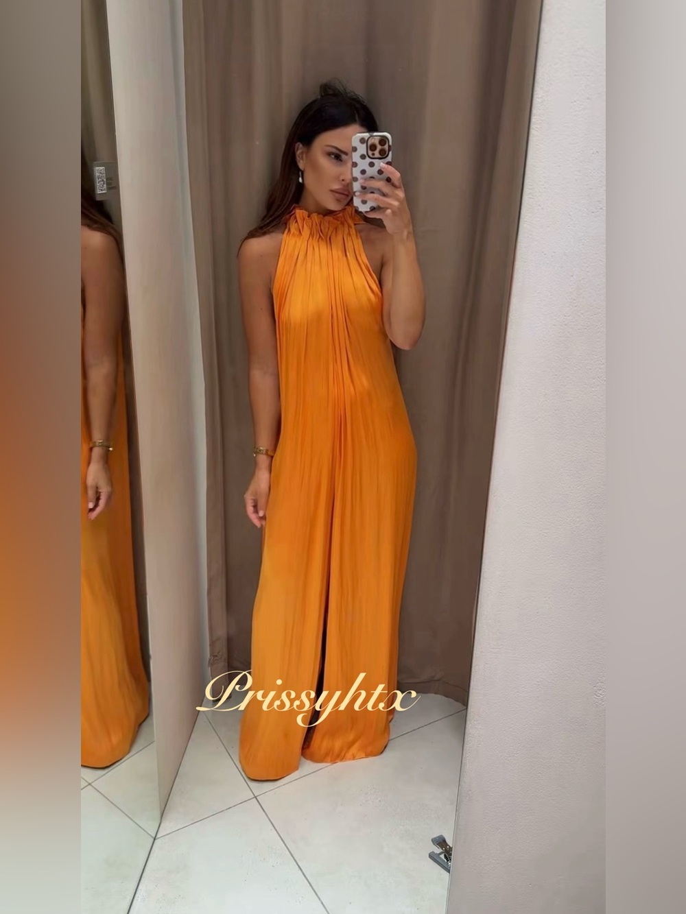 ZARA ZW COLLECTION SATIN EFFECT JUMPSUIT